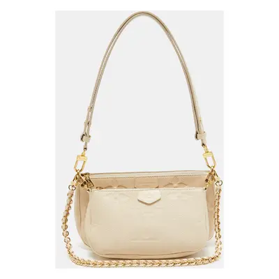 Louis Vuitton Cream Empreinte Leather Multi Pochette Accessoires Bag