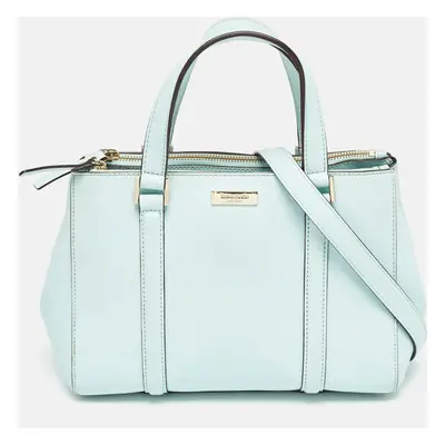 Kate Spade Light Blue Leather Newberry Lane Loden Top Handle Bag