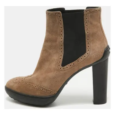 Tod's Brown Suede Ankle Boots Size