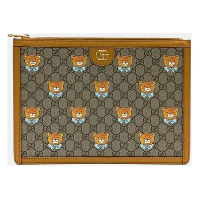 Gucci x KAI Beige Printed GG Coated Canvas Pouch