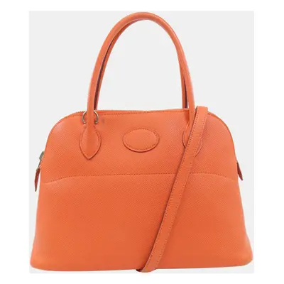 Hermes Bolide Orange Handbag Epson Ladies