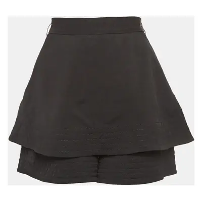 Maje Black Linen Blend Skort