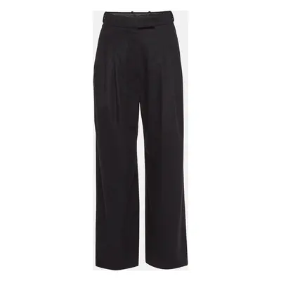 Chanel Black Wool Wide Leg Trousers