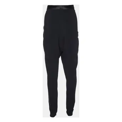 Givenchy Black Crepe Loose Fit Trousers