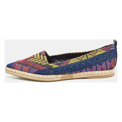 Nicholas Kirkwood Multicolor Canvas Embroidered Mexican Pointed Toe Espadrilles Size