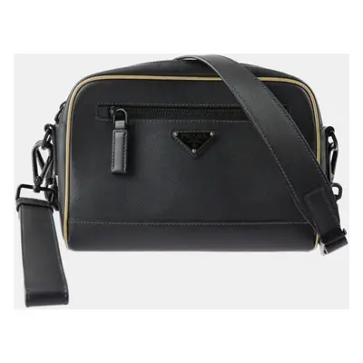 Prada Black Leather Travel shoulder bag