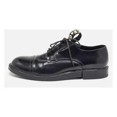 Dolce & Gabbana Black Leather Derby Size