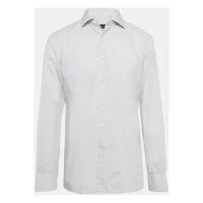 Ermenegildo Zegna White Checked Cotton Shirt