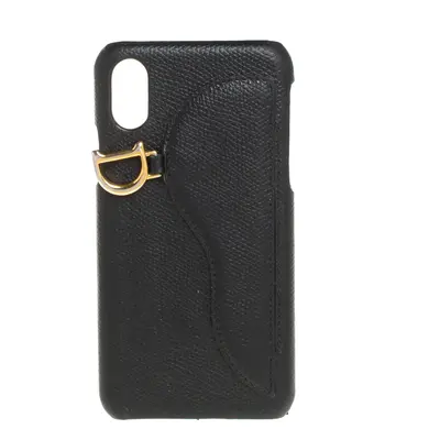 Dior Black Leather Saddle iPhone X Case