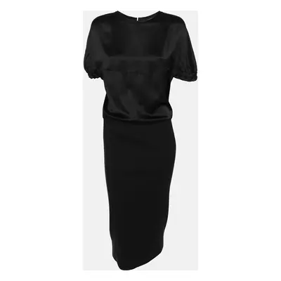 Yves Saint Laurent Black Silk/Cotton Midi dress