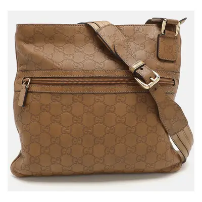 Gucci Beige Guccissima Leather Messenger Bag