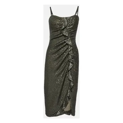 Jonathan Simkhai Green Sequin Sleeveless Short Dress