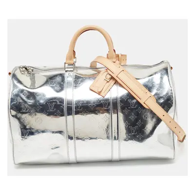 Louis Vuitton Silver Monogram Miroir Keepall Bandouliere Bag