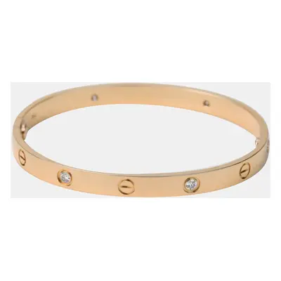 Cartier Love Bracelet Diamonds Rose Gold Size