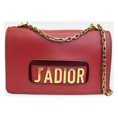 Dior Red Leather Medium J'Adior Shoulder Bag