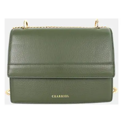 Charriol Military Green Leather Forever Handbag