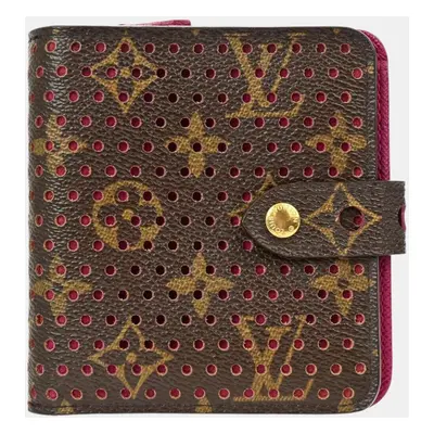 Louis Vuitton Monogram Perfo Compact Zip Wallet