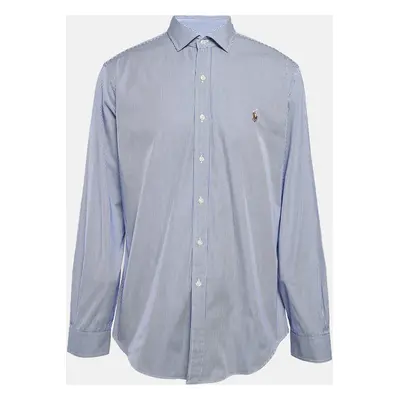 Polo Ralph Lauren Blue Striped Cotton Slim Fit Shirt