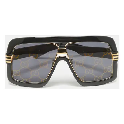 Gucci Black/Gold GG0900S Seasonal Icon Shield Sunglasses