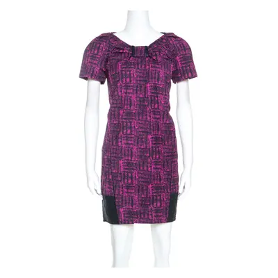 Marc By Marc Jacobs Magenta Printed Cotton Blend Canvas Dress