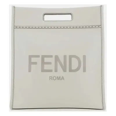 Fendi White Ice Leather Shopping Bag