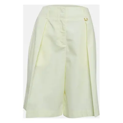 Zimmermann Yellow Cotton Pleated Shorts