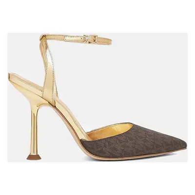 Michael Kors Imani Gold leather pumps