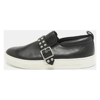 Marc by Marc Jacobs Black Leather Slip On Sneakers Size