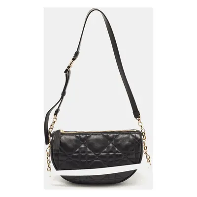 Dior Black Cannage Leather Vibe Hobo