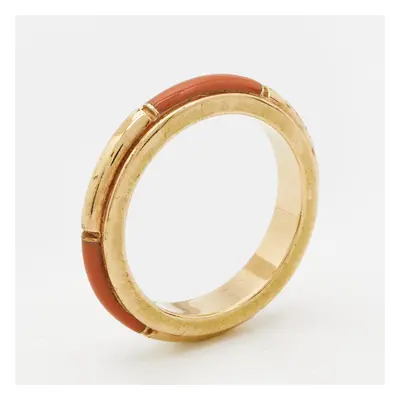 Chloe Enamel Gold Band Ring Size