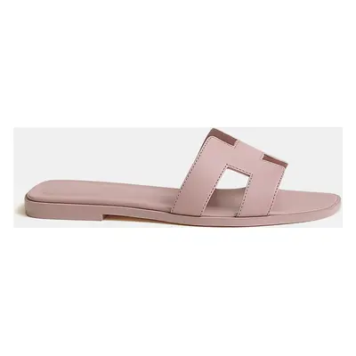 Hermes Rose cancan calfskin Oran sandal Size