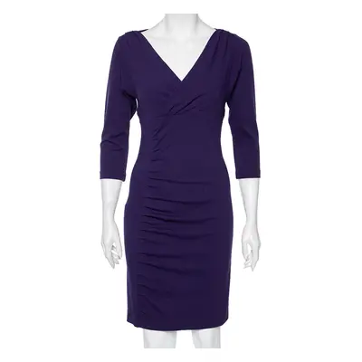 Diane Von Furstenberg Purple Knit Basuto Short Dress