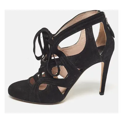 Miu Miu Black Suede Cut Out Pumps Size