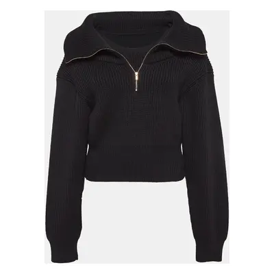 Jacquemus Black Wool Knit Double Layered Sweater