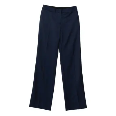 Stella McCartney Navy Blue Wool & Mohair Straight Leg Pants