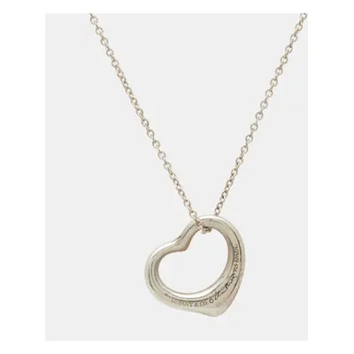 Tiffany & Co. Elsa Peretti Open Heart Sterling Silver Necklace