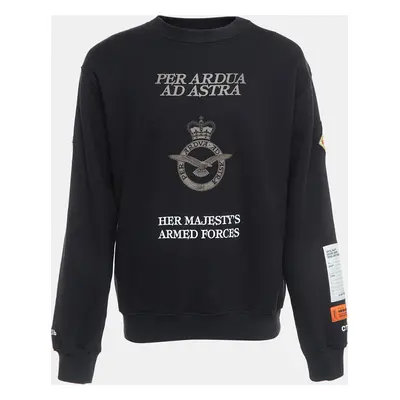 Heron Preston Black Graphic Print Cotton Sweatshirt