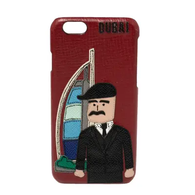 Dolce & Gabbana Red Leather DG Loves Dubai iPhone Cover