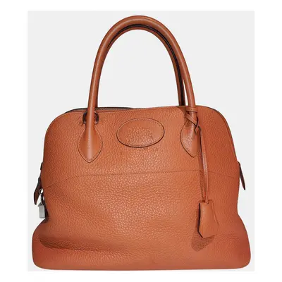 Hermes Orange Clemence Bolide bag PHW