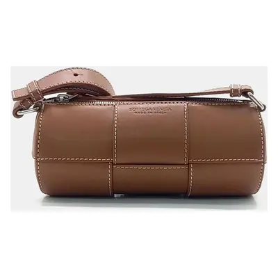 Bottega Veneta Brown Leather Small Canette Shoulder Bag