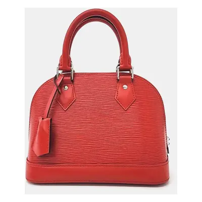 Louis Vuitton Red Epi Leather Alma BB Top Handle Bag