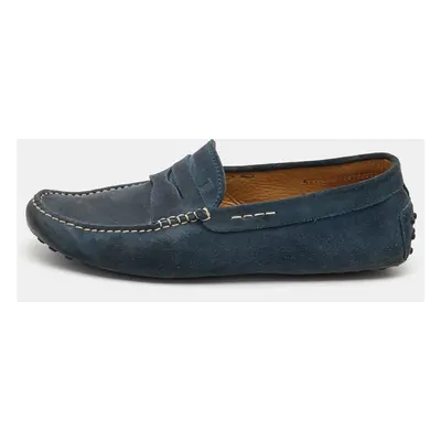 Tod's Blue Suede Gommino Driving Loafers Size