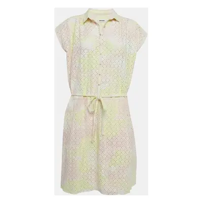 Zadig & Voltaire Pink/Yellow Eyelet Cotton Requim Camo Dress