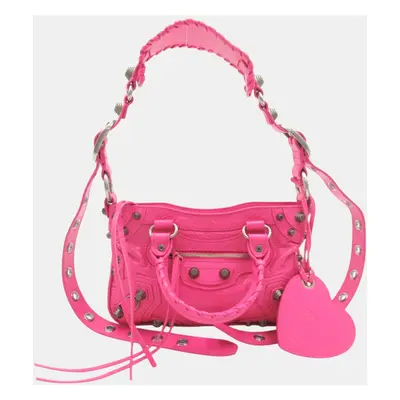 Balenciaga Pink leather Neo Cagoule Mini Tote Bag