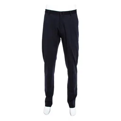 Emporio Armani Navy Blue Knit Pants