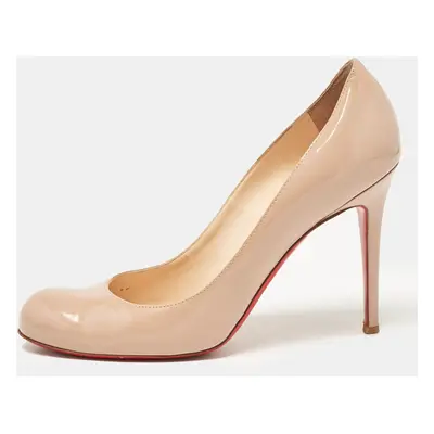 Christian Louboutin Beige Patent Leather Pumppie Pumps Size 39.5