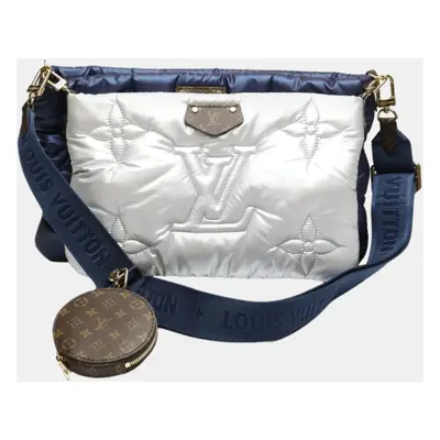 Louis Vuitton Navy/Silver Monogram Quilted Econyl Nylon Maxi Multi Pochette Accessoires