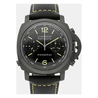 Panerai Black Stainless Steel Luminor PAM00357 Automatic Men's Wristwatch mm