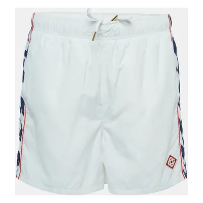 Casablanca White Printed Synthetic Track Shorts