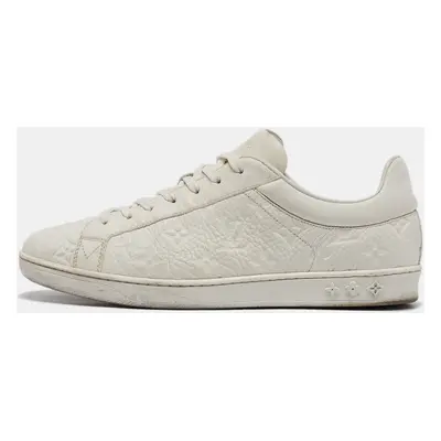 Louis Vuitton White Leather Luxembourg Lace Up Sneakers 41.5